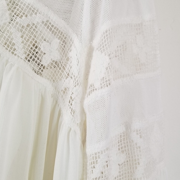 Free People mesh and crochet swing top - Picture 3 of 7